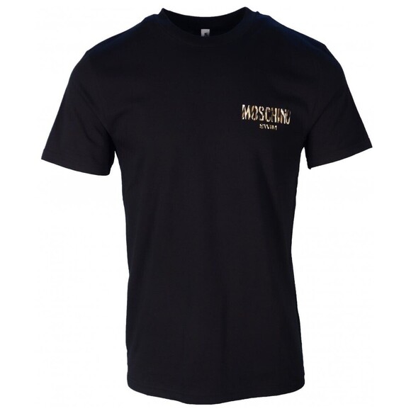 MOSCHINO Swim Black Logo Print T-Shirt Men's Size Large - NEW - Model V3A0706 - Picture 2 of 5